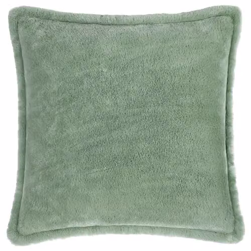 Furn Kallu Faux Fur Square Decorative Cushion in Green, W/D/H: 55 x 55 x 55 cm – 1