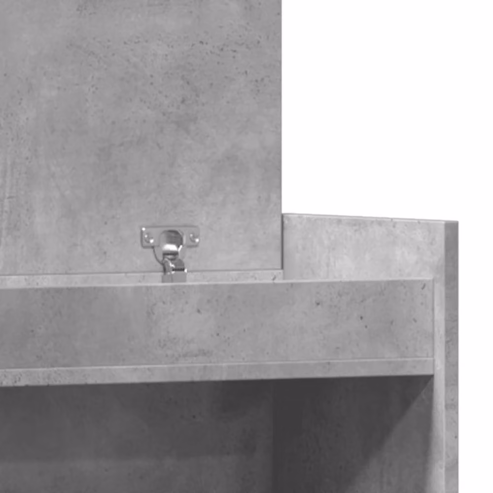 Berkfield Home Shoe Cabinet in Concrete Grey, W/D/H: 100.5 x 28 x 100 cm – 5