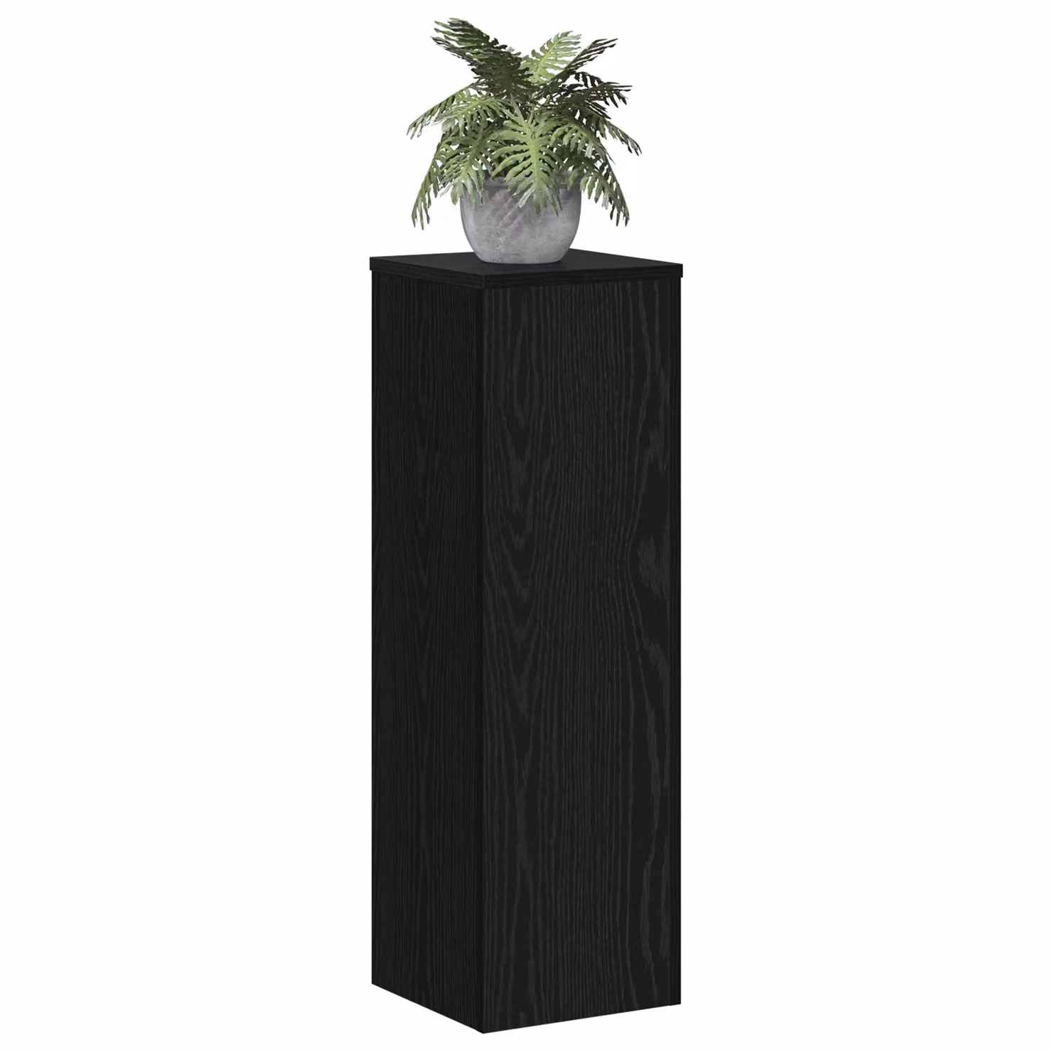 Berkfield Home Set of 2 Modern Black Oak Plant Stands, W/D/H: 25 x 25 x 80 cm – 3
