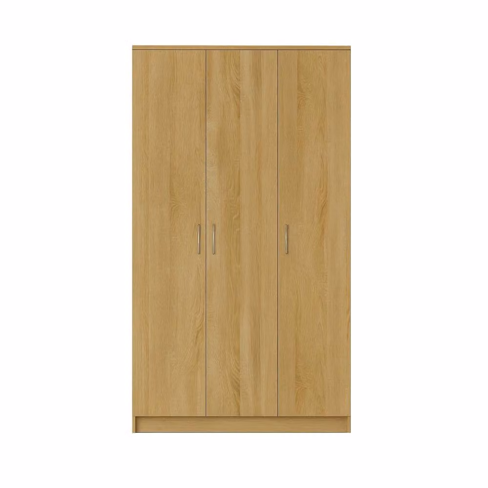 KDMD Chelsea Oak 3 Door Wardrobe in Brown, H 185 x W 120 x D 50 cm – 2