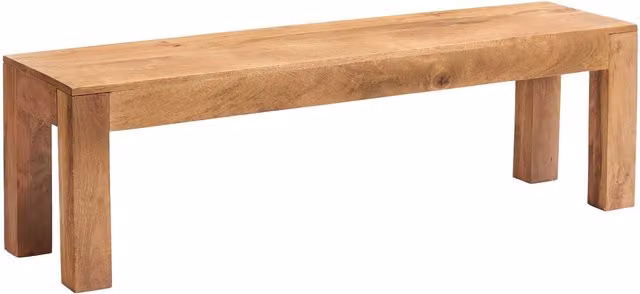 IH Design Toko Light Mango Wood Dining Bench in Brown