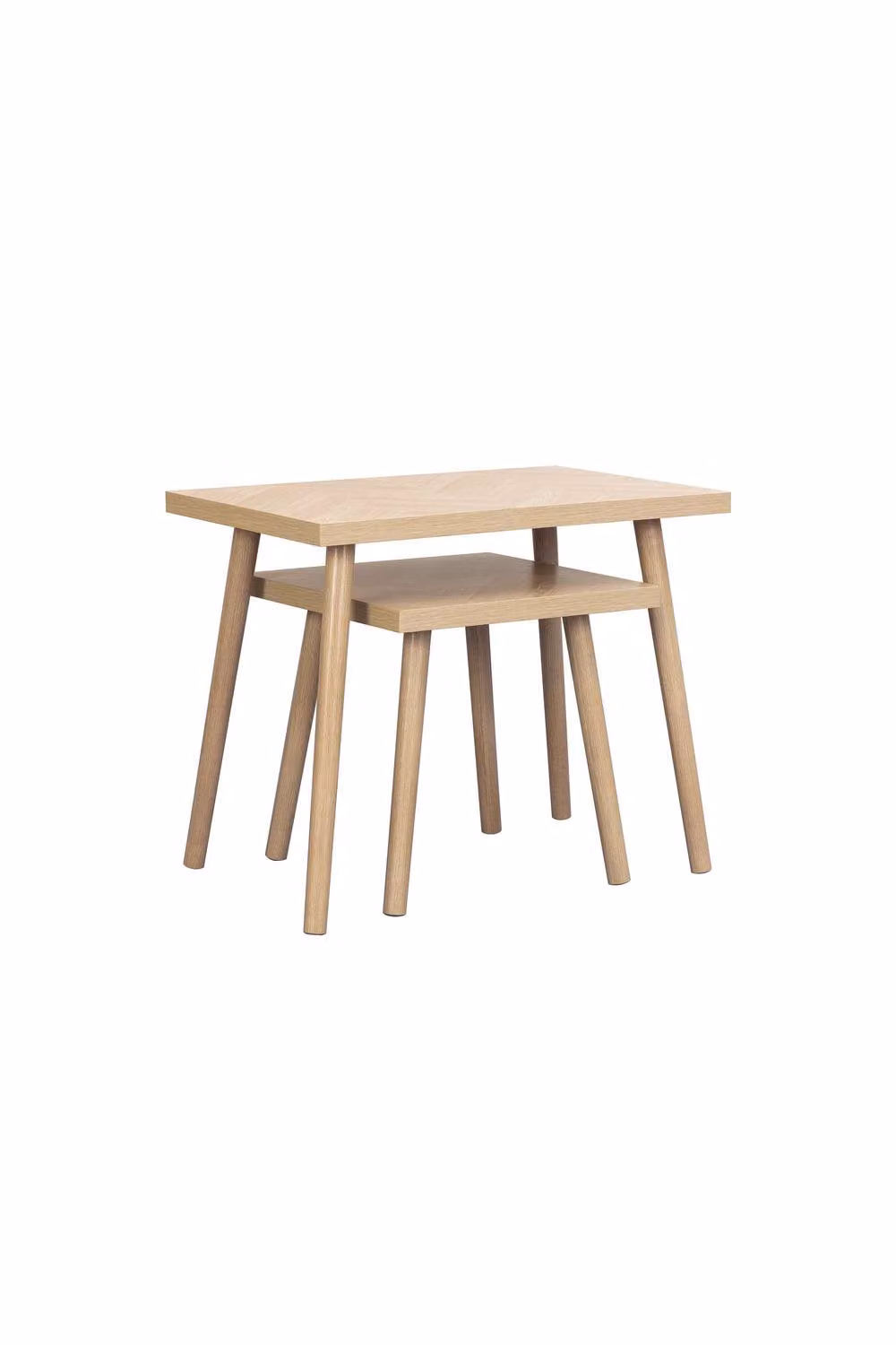 Birlea Herringford Nest Of Tables in Brown Oak Parquet Design – 2
