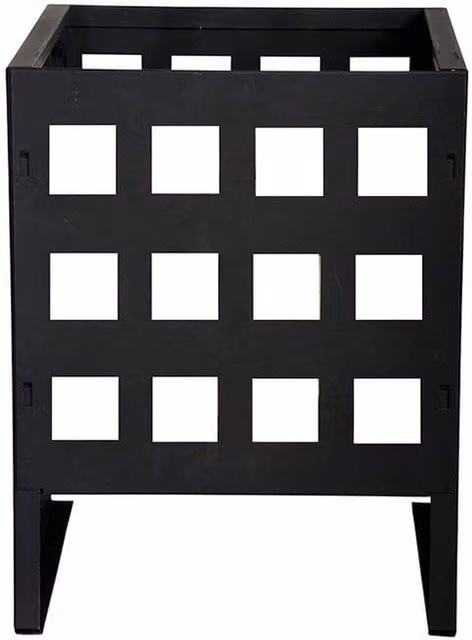 Fallen Fruits Square Fire Basket in Black