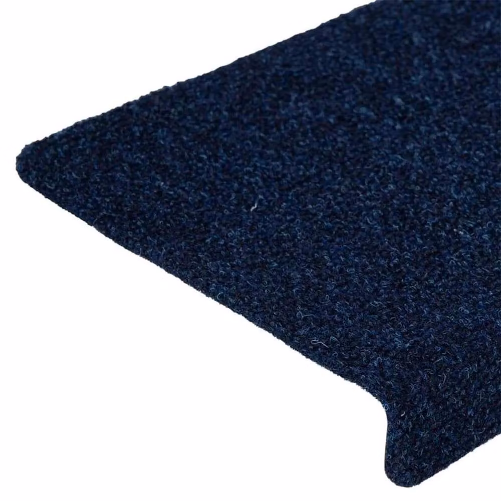 Berkfield Home Blue Needle Punch Stair Mats, 15 Piece Set, W/D/H: 65 x 40 x 2.1 cm – 4