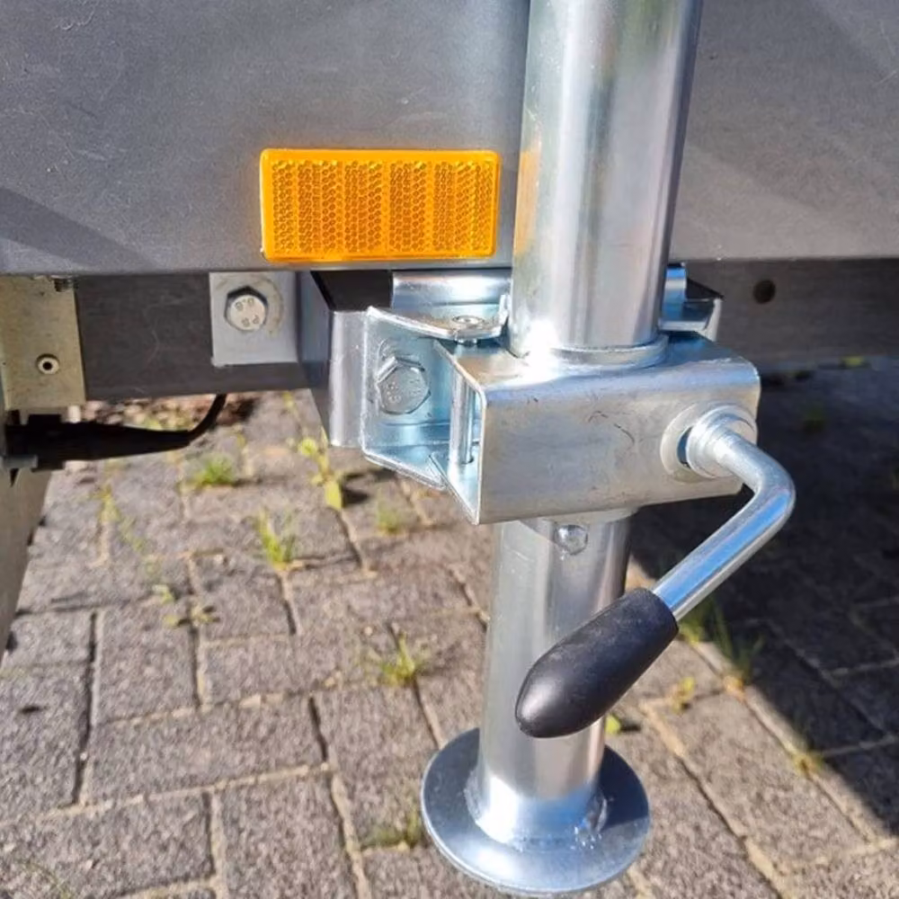 FLAVORA 2-Piece Steel Caravan Trailer Support Leg Stands, Metallic Silver, W: 520 mm, H: 10000 mm – 3