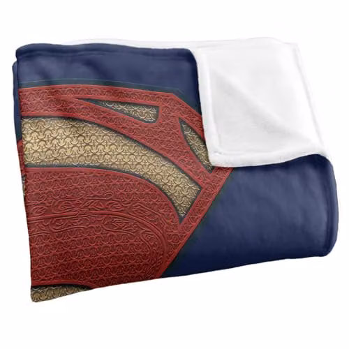 LOGOVISION Batman v Superman Super Movie Logo Silky Touch Super Soft Fleece Throw Blanket, Blue, W/D/H: 91 x 147 cm – 2