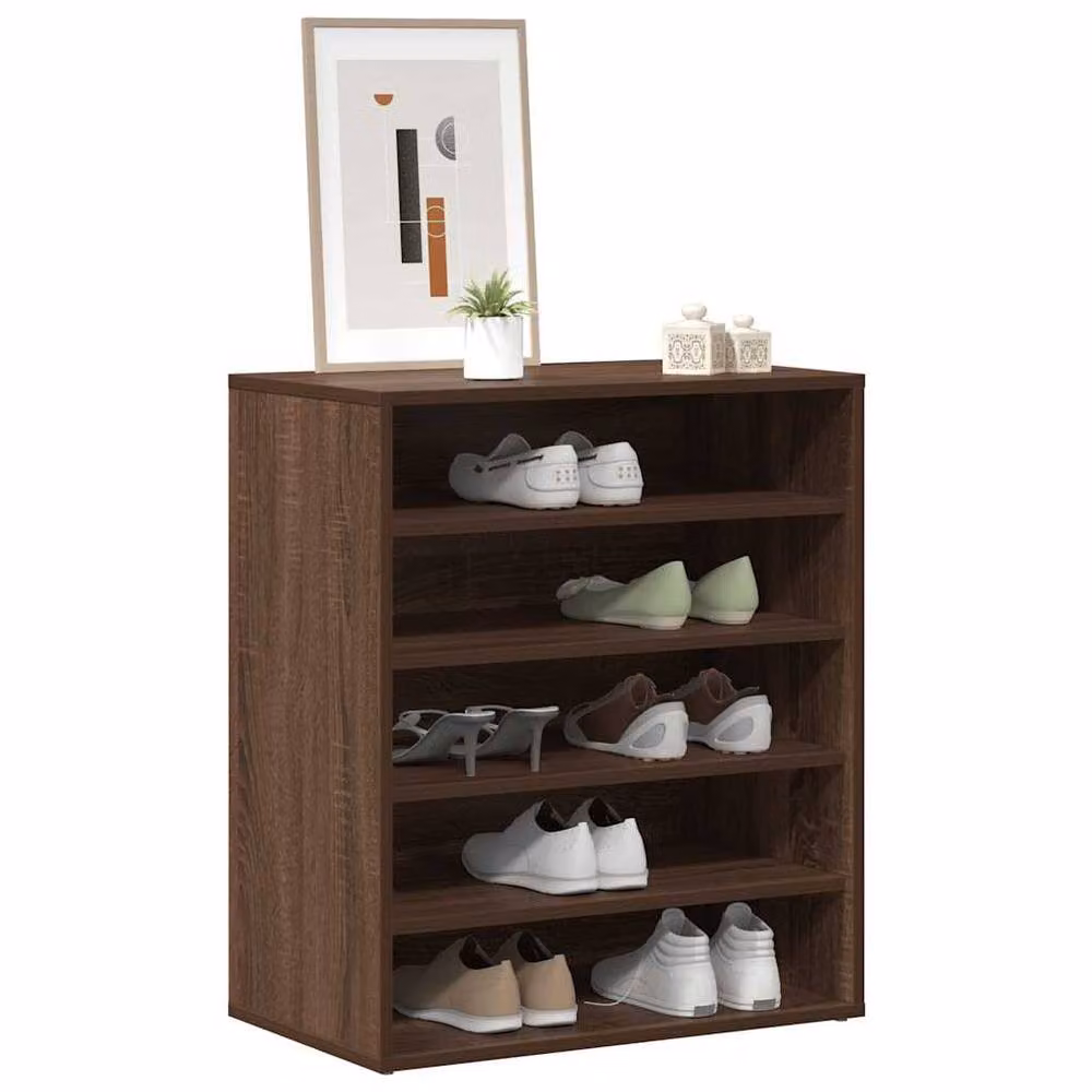Berkfield Home Modern Shoe Cabinet in Brown Oak, W/D/H: 60 x 35 x 70 cm – 3