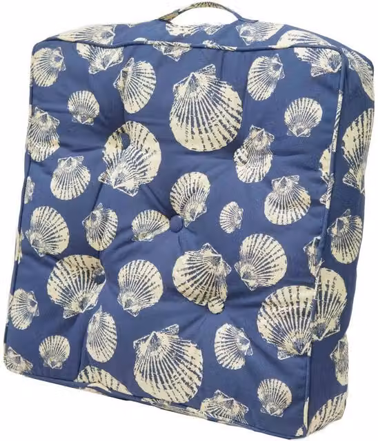 Ascalon Design Ltd Maritime Blue Square Picnic Cushion, W/D/H: 53 x 53 x 10 cm