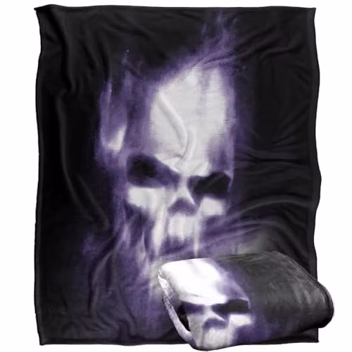LOGOVISION Harry Potter Death Eater Skull Super Soft Fleece Throw Blanket, Multicolour, W: 127 cm x D: 152 cm