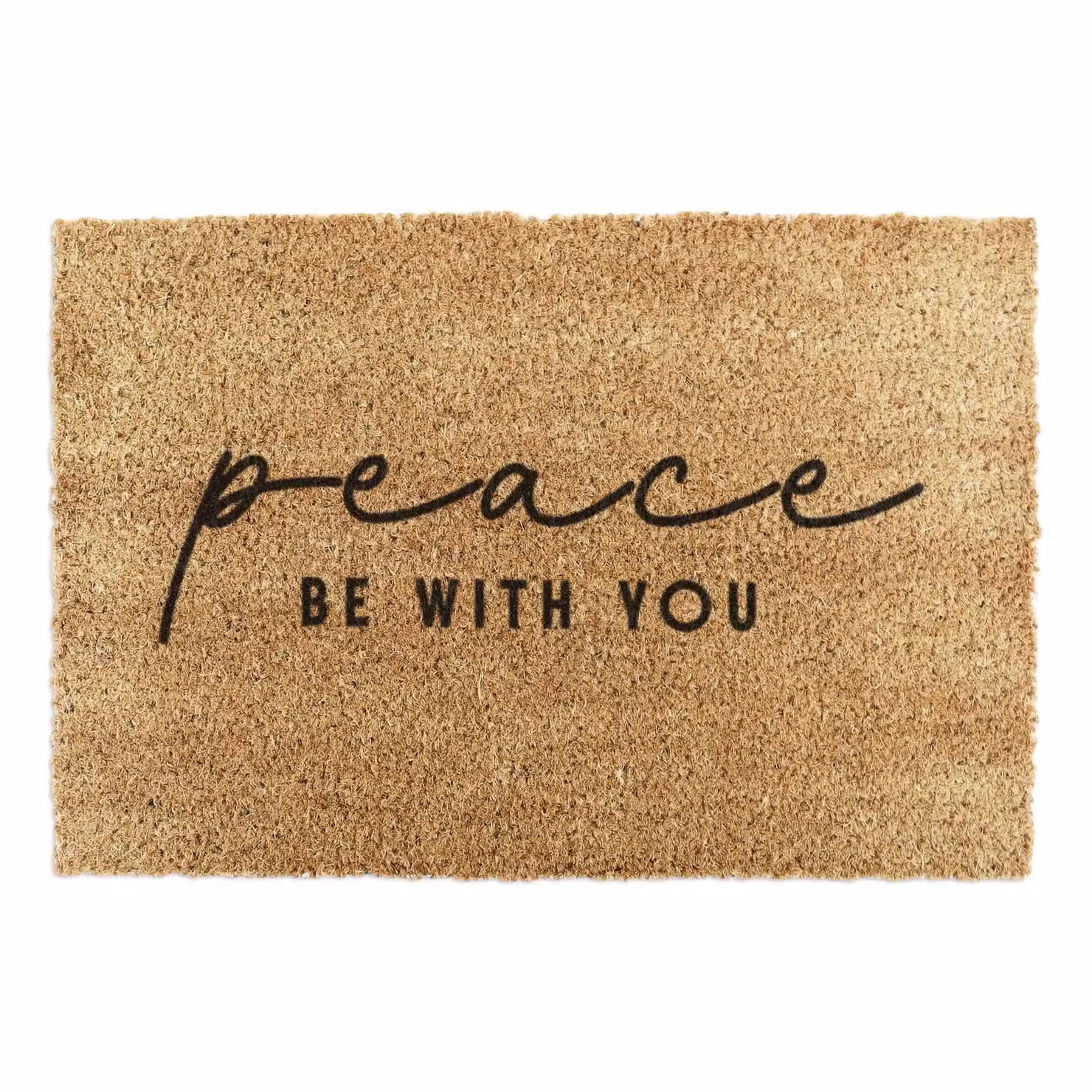 Artsy Mats Peace Be With You Doormat in Brown, W/D: 90 x 60 cm – 2