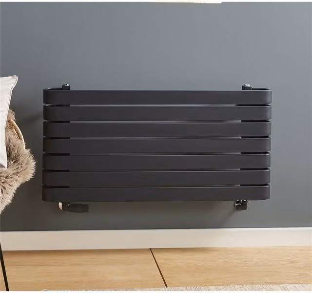 Clifton Anthracite Horizontal Bathroom Towel Radiator in Dark Grey, H 50 cm x W 100 cm – 1