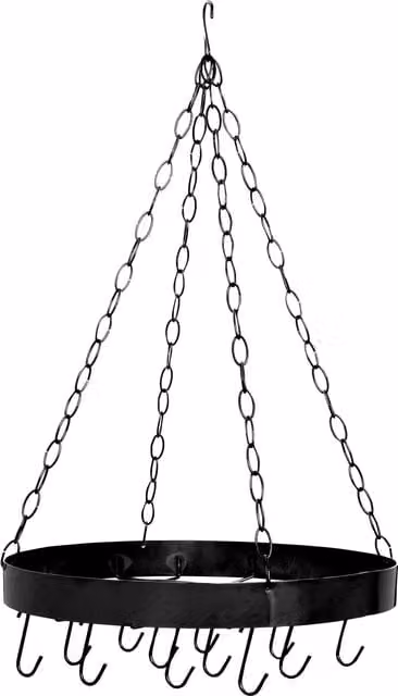 Orsina Valen Matt Black Round Metal Ceiling Rack