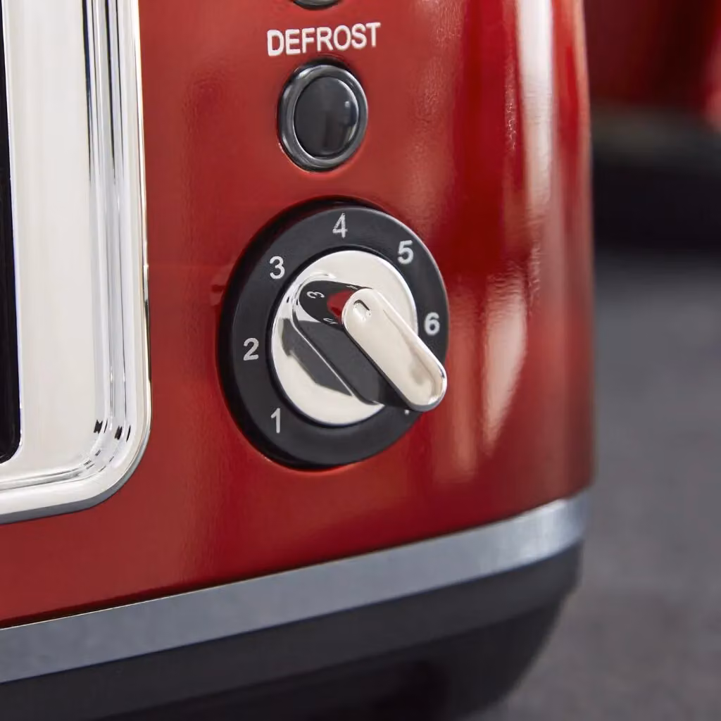Morphy Richards Accents 4 Slice Toaster in Metallic Purple and Red – 6