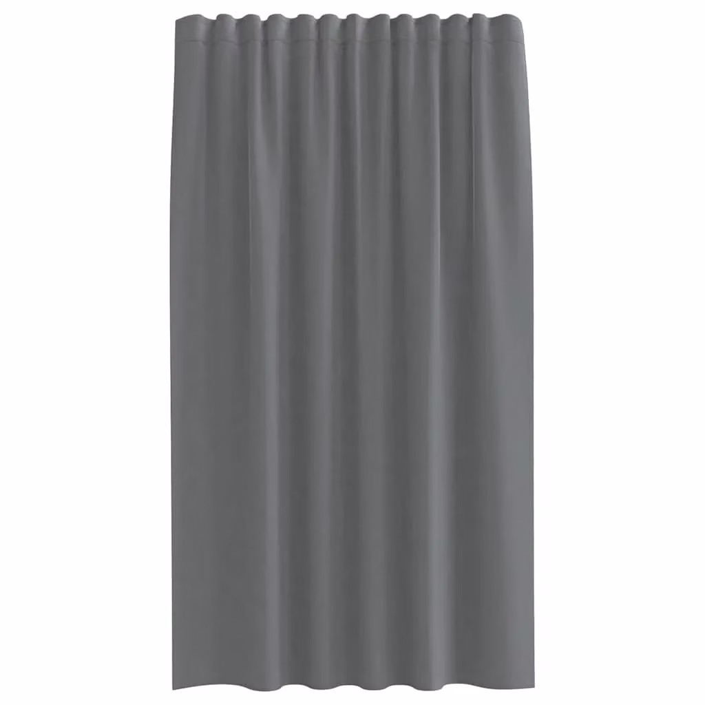 Berkfield Home Dark Grey Voile Curtains with Rod Pockets, 2 Pack – 3