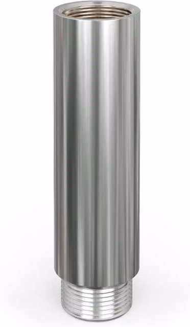 UK Radiators Chrome Radiator Valve Tail Extension 1/2 inch MxF, Length: 7.5 cm