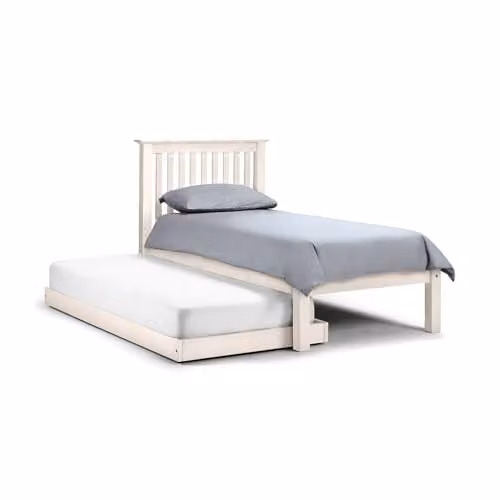 Julian Bowen Barcelona Hideaway White Wooden Single Bed Frame with Drawers W/D/H: 90 x 190 x 107 cm – 1