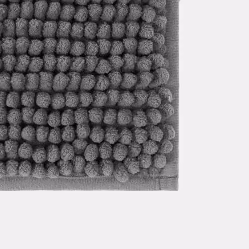 OHS Non-Slip Chenille Bath Mat in Anthracite Grey, W/D/H: 45 x 110 cm – 4