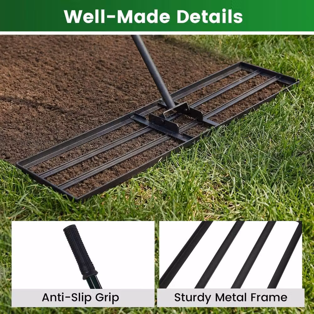 Havendro Black Heavy Duty Metal Lawn Level Rake – 3