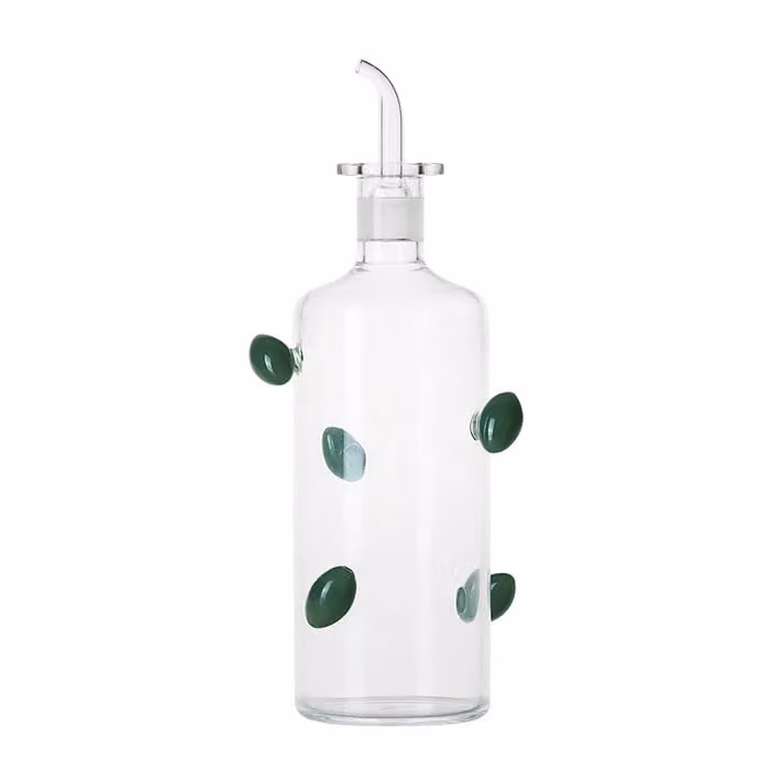 Maison Balzac The Olive Bottle in Transparent Green Glass, 0.55 l