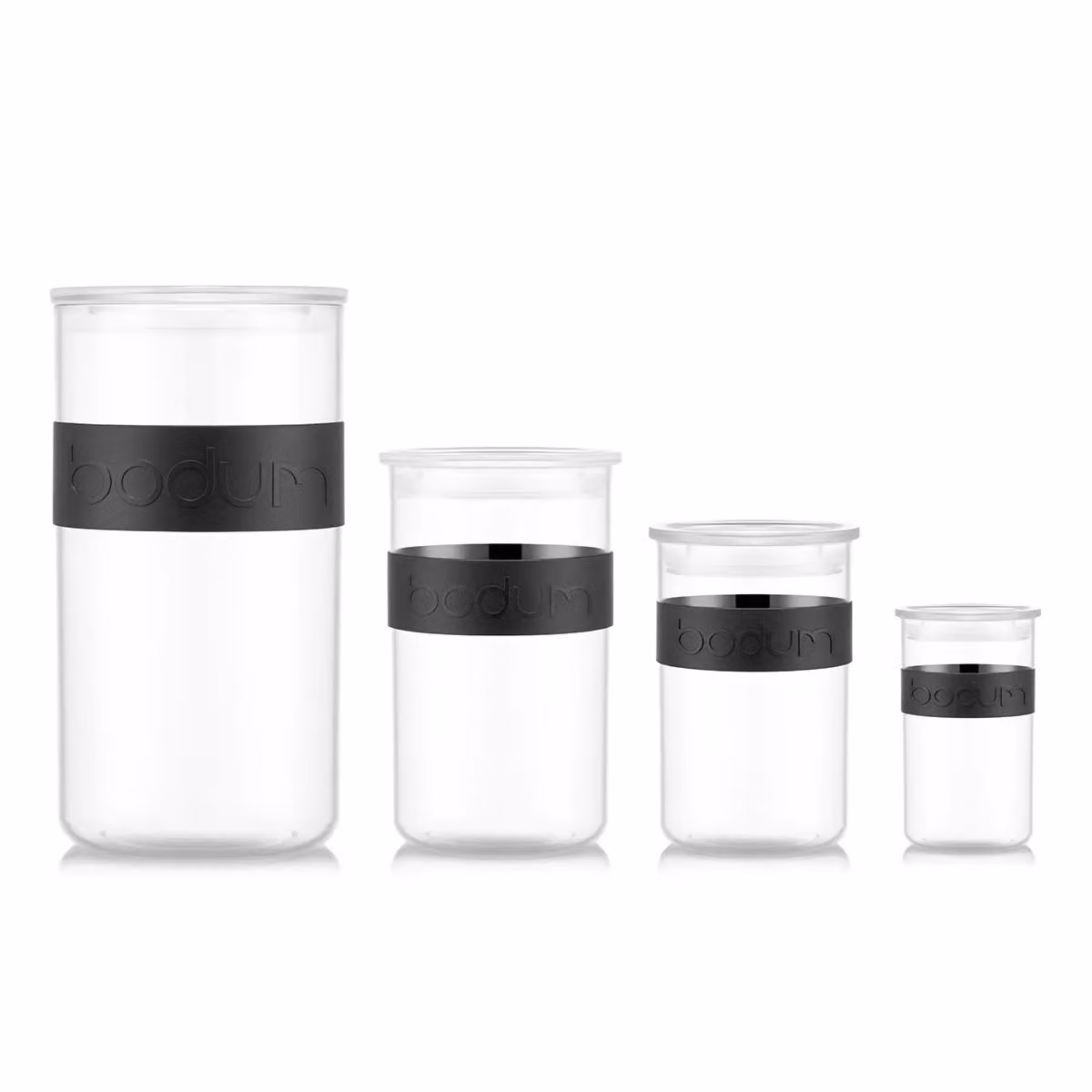 Bodum PRESSO Set of 12 Black Plastic Storage Containers with Snap Lids – 2
