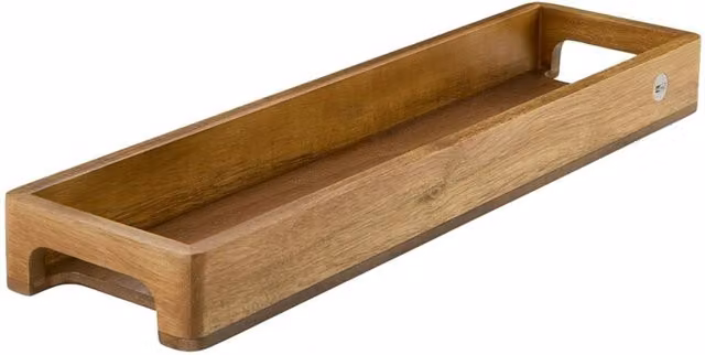 AdHoc Slim Rectangular Acacia Wood Serving Tray in Brown