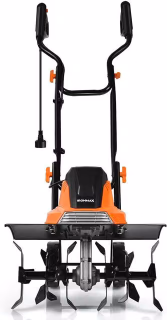 Costway 1500W Electric Tiller Garden Soil Cultivator Rotavator, Orange