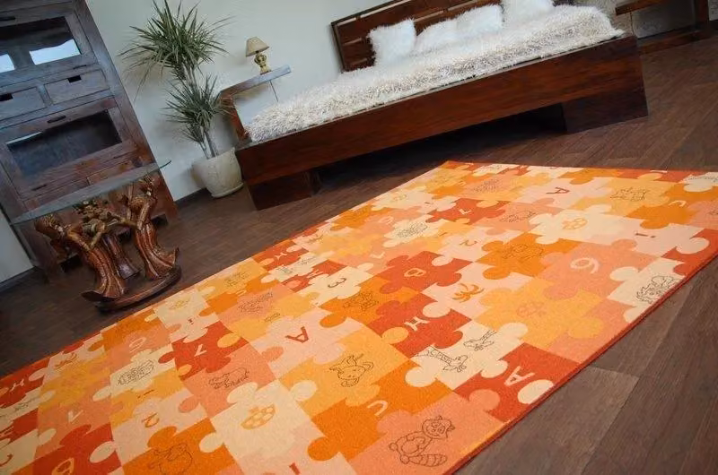 RugsX Orange Patchwork Puzzle Rug, W: 100 cm, L: 200 cm – 3
