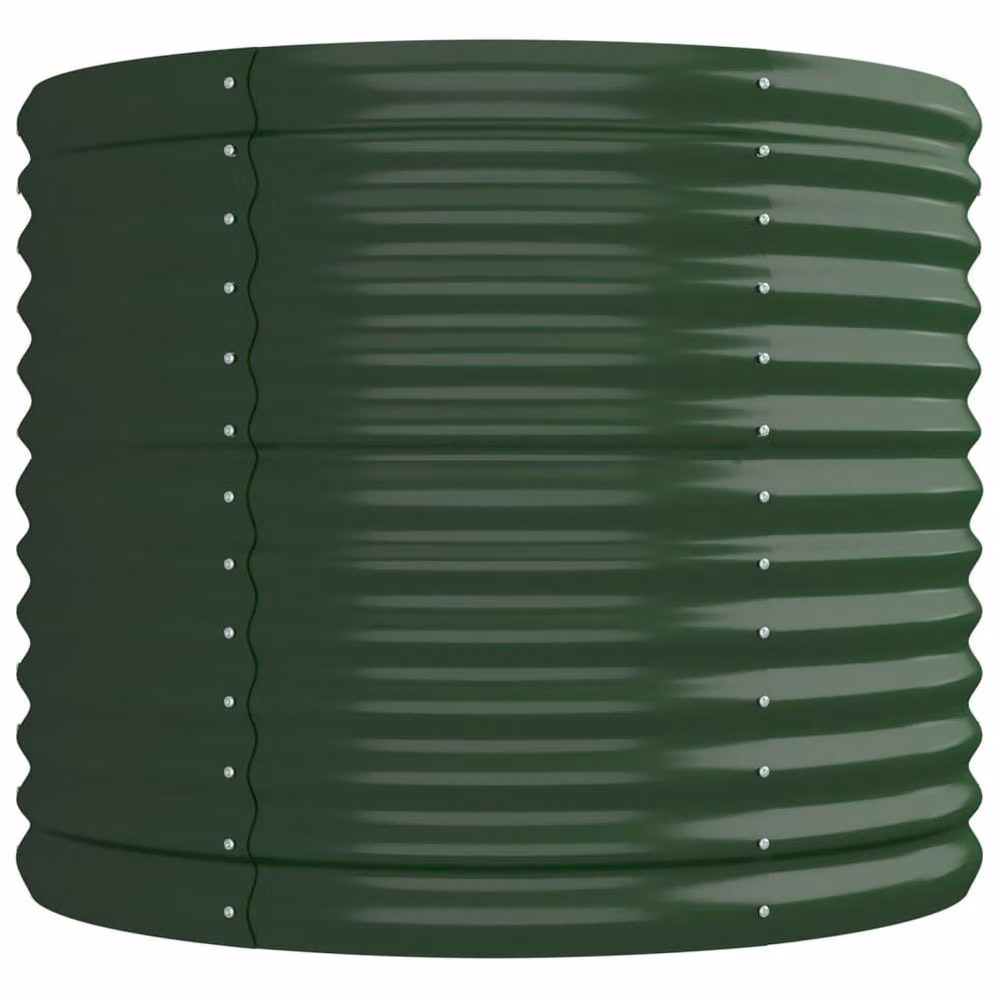Berkfield Home Garden Raised Bed in Green Powder-coated Steel, W: 224 cm, D: 80 cm, H: 68 cm – 2
