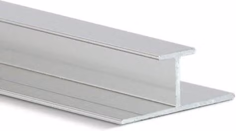Guardian Aluminium H Trim Internal Cladding in Satin Silver for 10mm Bathroom, Shower, Kitchen and Ceiling Panels, Length: 2400mm