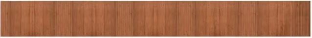 Berkfield Home Rectangular Bamboo Rug in Brown, W: 60 cm, L: 500 cm