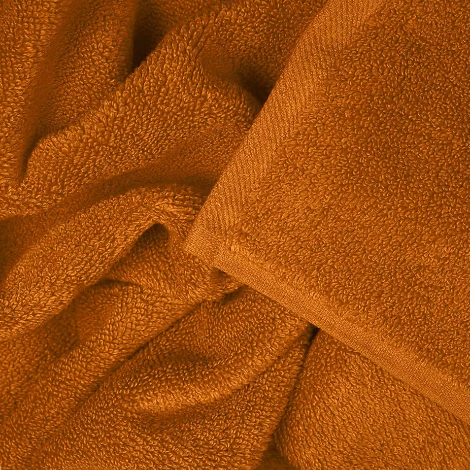 Allure Bath Fashions Pack of 2 Fluffy Cotton Hand Towels with Border in Orange Brown, W/H: 50 x 85 cm – 4