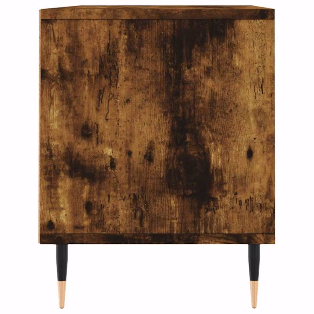 Berkfield Home Smoked Oak TV Cabinet in Brown, W/D/H: 100 x 34.5 x 44.5 cm – 4