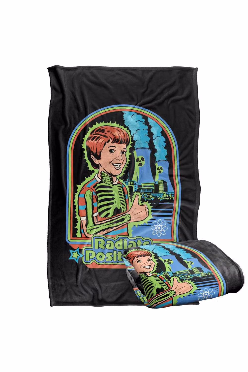Steven Rhodes Radiate Positivity Super Soft Fleece Throw Blanket, Multicolour, W: 152 cm, D: 127 cm – 2