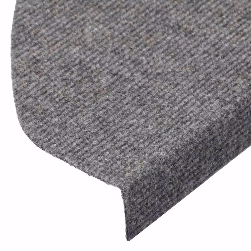 Berkfield Home Self-adhesive Non-slip Stair Mats, Grey, 15 Pack, W/D/H: 65 x 22.5 x 3.5 cm – 4