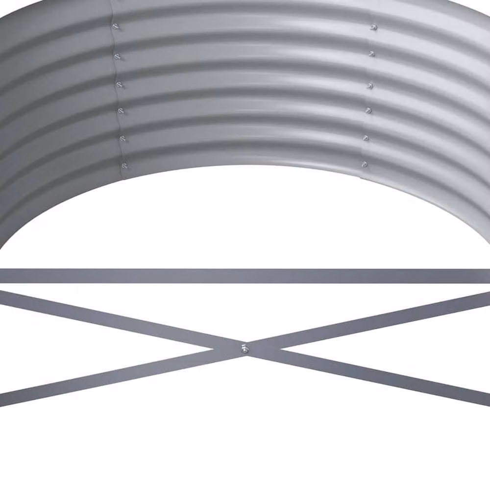 Berkfield Home Garden Powder-coated Steel Raised Bed in Anthracite Grey, W: 512 cm, D: 80 cm, H: 36 cm – 5