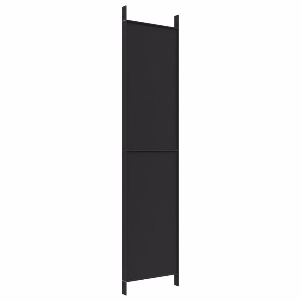 Berkfield Home 4-Panel Fabric Room Divider in Black, W/H: 200 x 220 cm – 4
