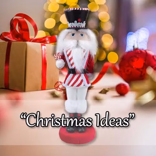 VFM e-Store Christmas Nutcracker Decoration, Multicolour Striped Freestanding Ornament, H 41 cm x W 13 cm x D 13 cm – 5