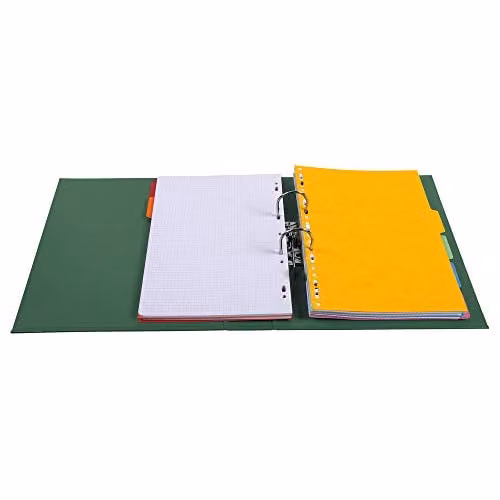Exacompta Prem'Touch PVC Lever Arch File for A4 Documents, 2 Rings, Dark Green, 70mm Spine – 3