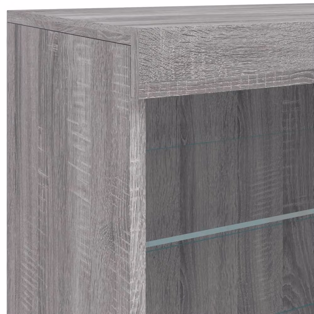 Berkfield Home Modern Sideboard with Integrated LED Lights in Grey Sonoma, W: 60.5 cm, D: 37 cm, H: 67 cm – 4