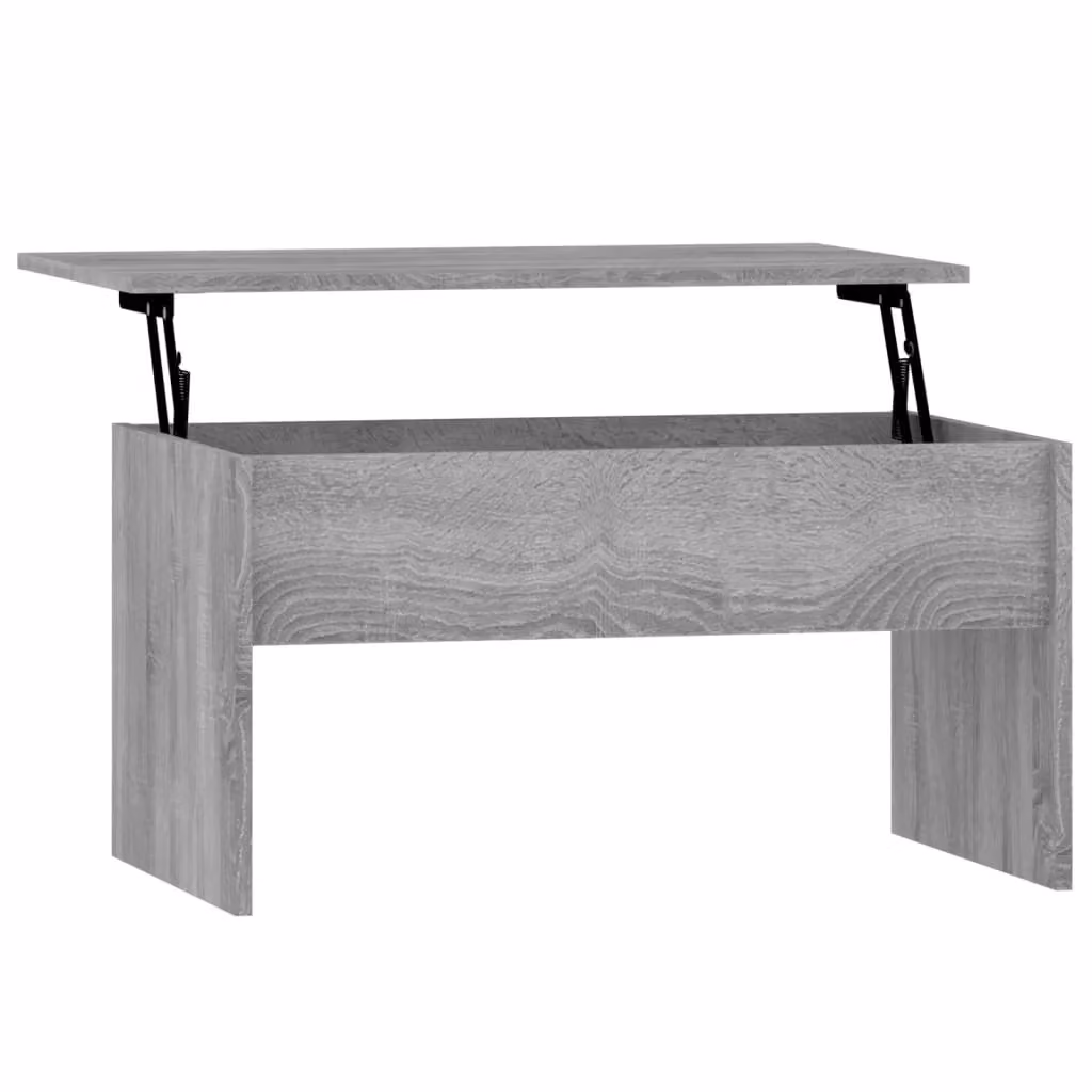 Berkfield Home Grey Sonoma Coffee Table with Lift Mechanism, W: 80 cm, D: 50.5 cm, H: 41.5 cm – 2
