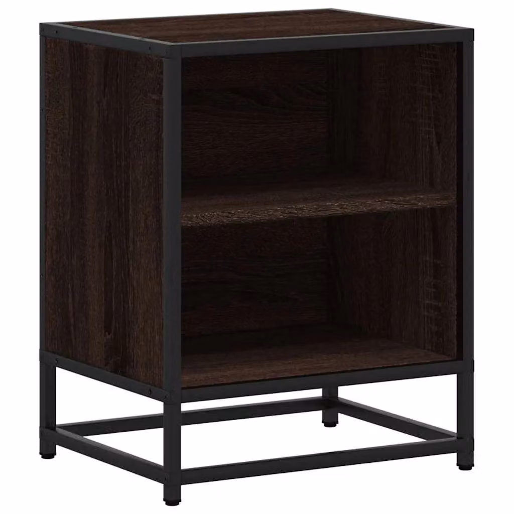 Berkfield Home Bedside Cabinet in Brown Oak, W/D/H: 40 x 31 x 50 cm – 2