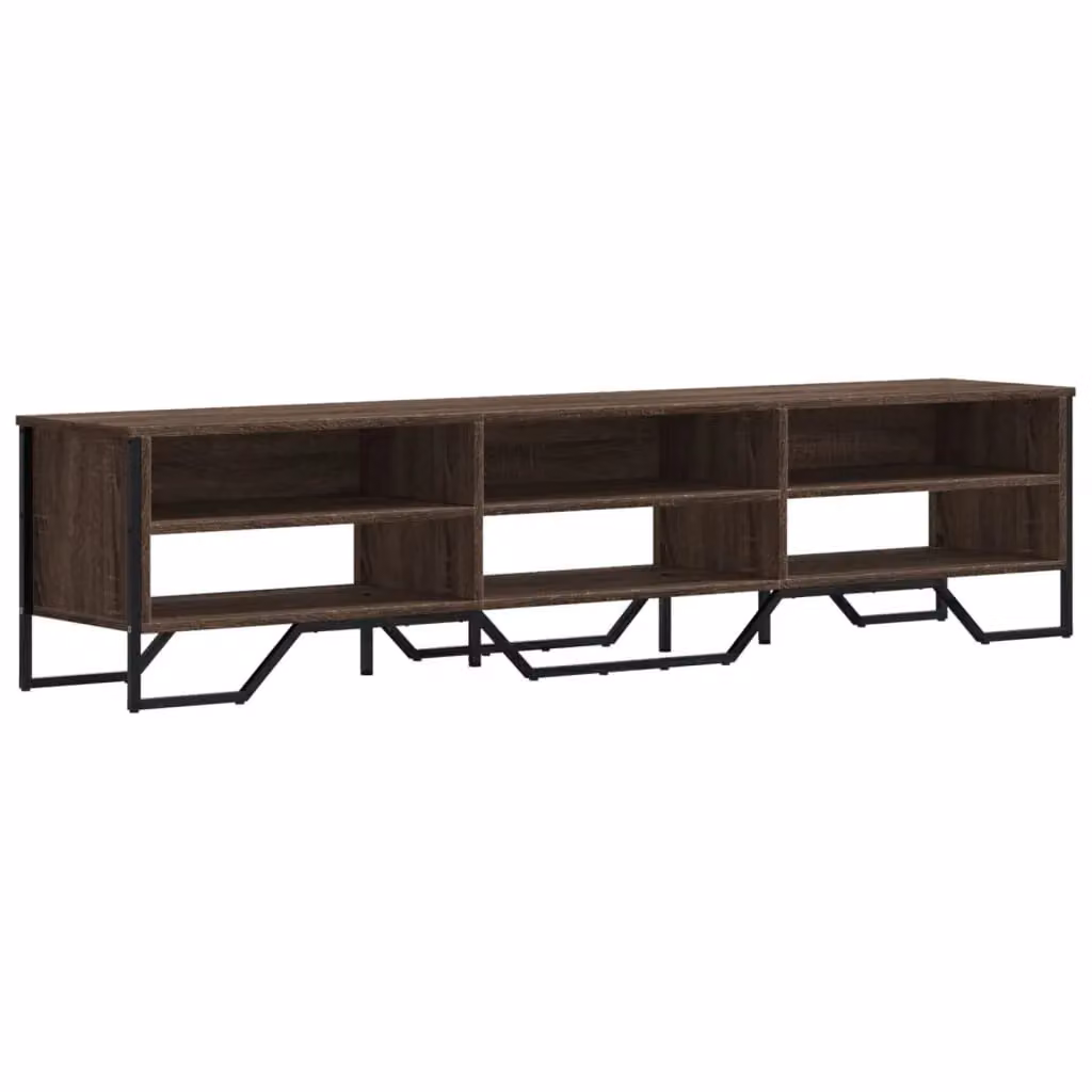 Berkfield Home Modern Brown Oak TV Cabinet, W: 180 cm, D: 41 cm, H: 41 cm – 2