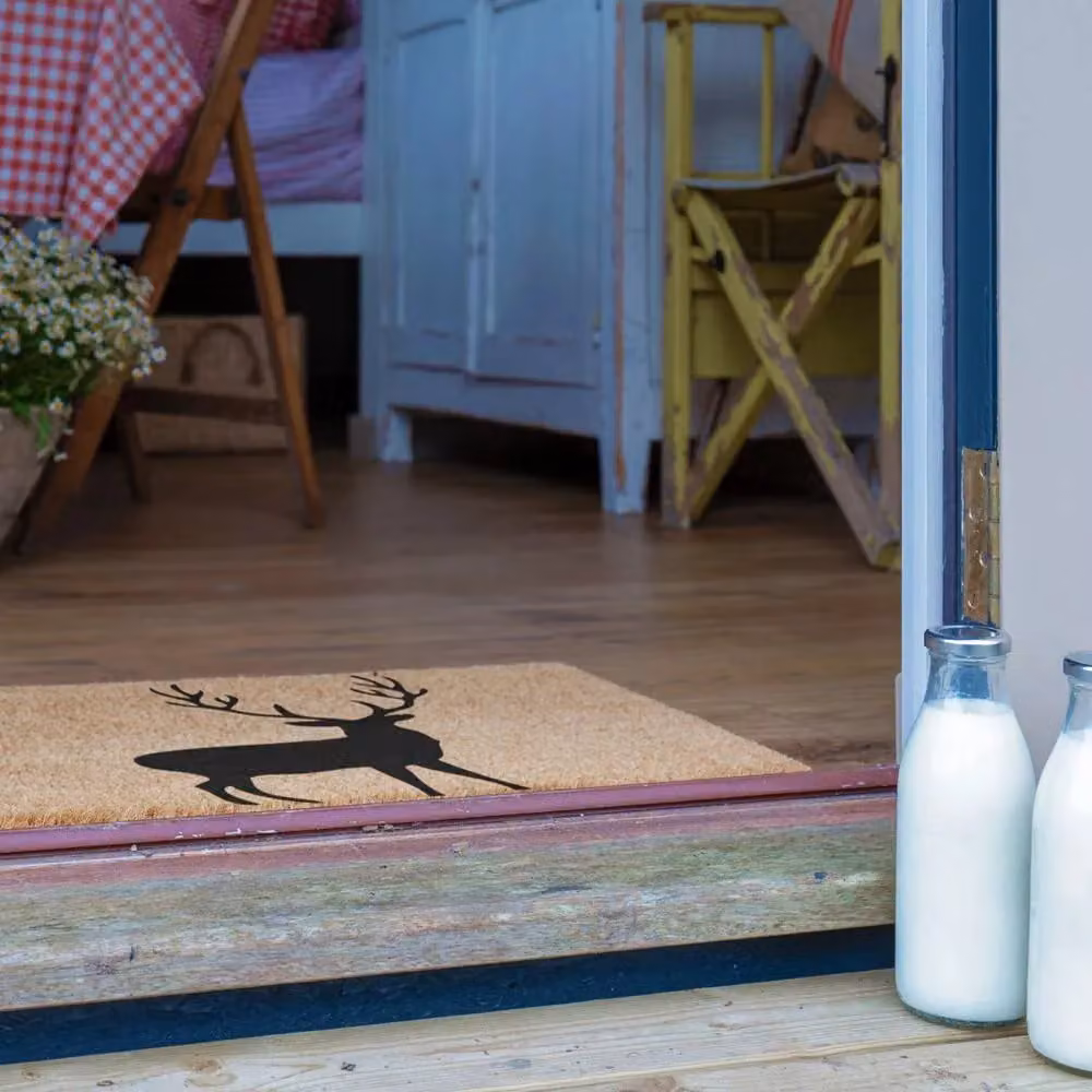 Artsy Mats Stag Doormat in Black, W/D: 60 x 40 cm – 3