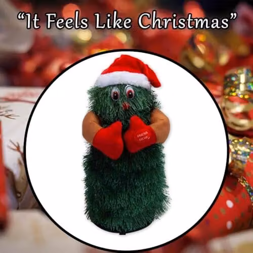 VFM e-Store Dancing and Singing Christmas Tree Decoration, Green, H 25.1 x W 12 x D 11.5 cm – 6