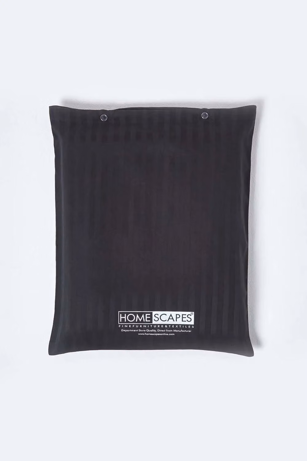 Homescapes Black Egyptian Cotton Mako Satin Stripe Fitted Sheet, Super King, 330 Thread Count – 3