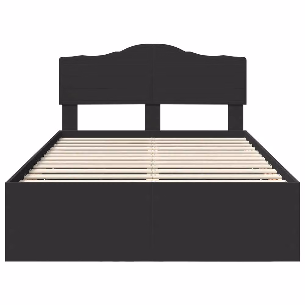 Berkfield Home Modern Bed Frame with Drawers in Black, Engineered Wood, W: 120 cm x D: 190 cm – 3