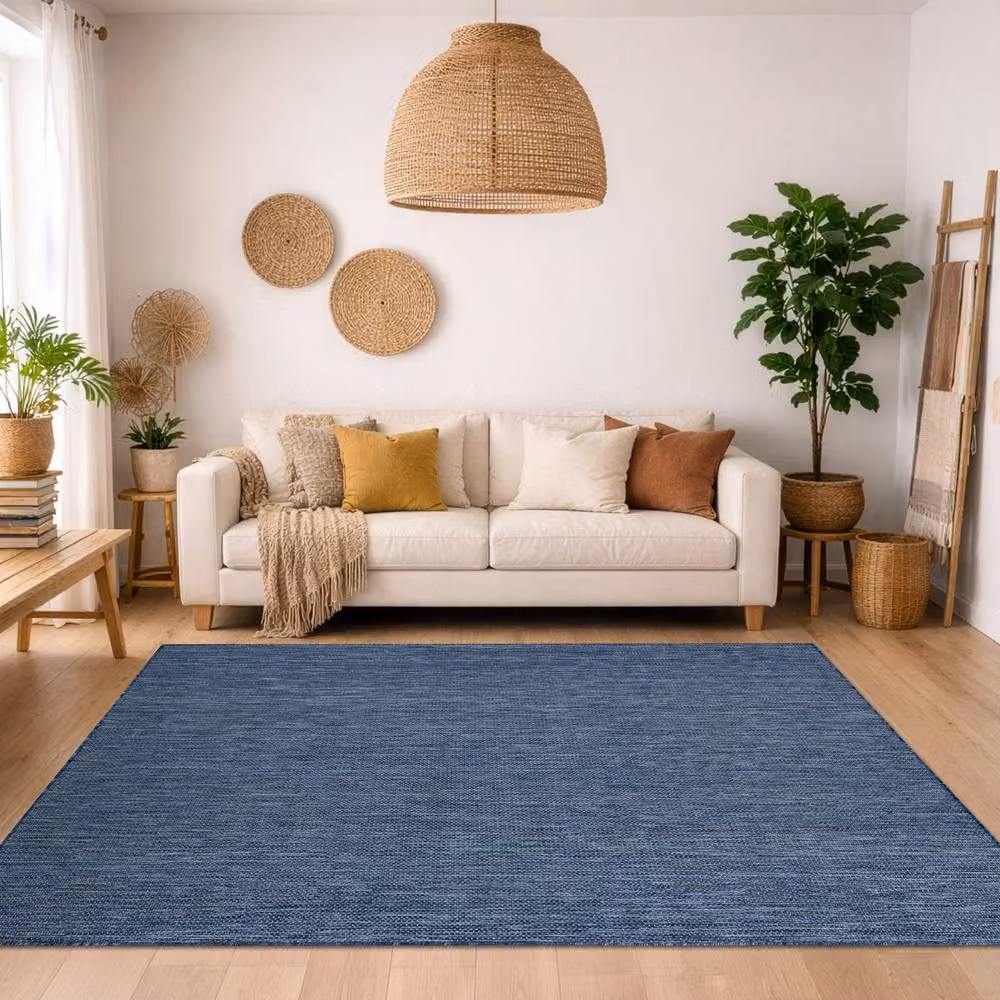 RugsX Sion Blue Modern Flat Weave Polypropylene Rug, W: 200 cm, D: 290 cm – 3