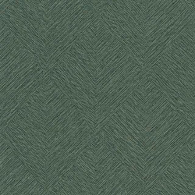 Grandeco Loni Abstract Diagonal Weave Textured Wallpaper in Teal and Petrol Green