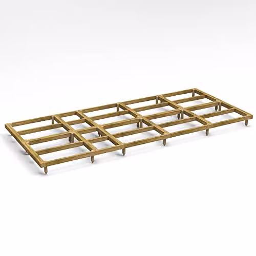 Powersheds Premium Wooden Shed Base with Pressure Treated Tanalised Timber Bearers in Brown
