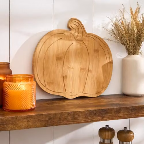 OHS Bamboo Pumpkin Serving Board in Brown, 30 cm – 1